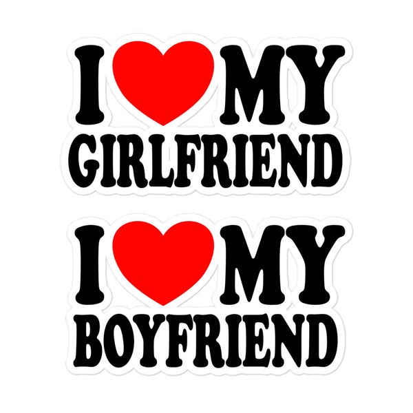 I Love My Gf Bumper Stickers Etsy