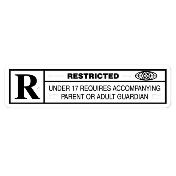 Rated R Restricted Funny Logo Television Movies & Sarcastic 