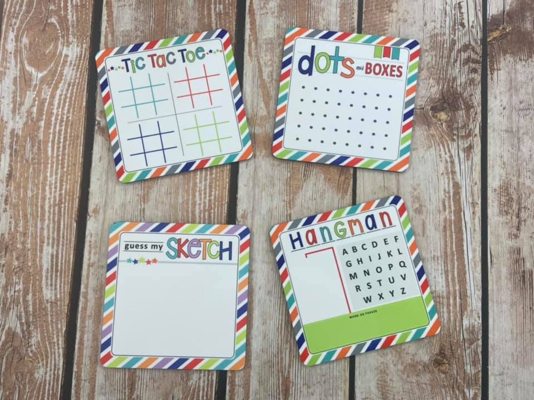 Dry Erase Board Games Fun in the Back Seat Etsy