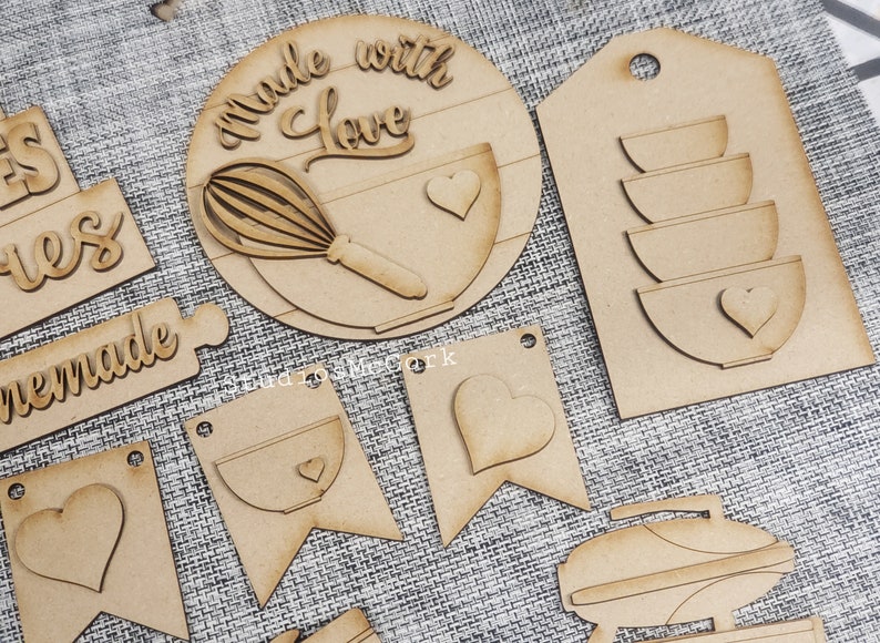 Baking Tiered Tray Set Signs Wood Blanks DIY Blanks Etsy