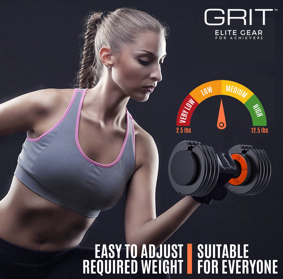 Adjustable Dumbbells pair 2.5 to 12.5 Lbs Fast Adjusting Etsy