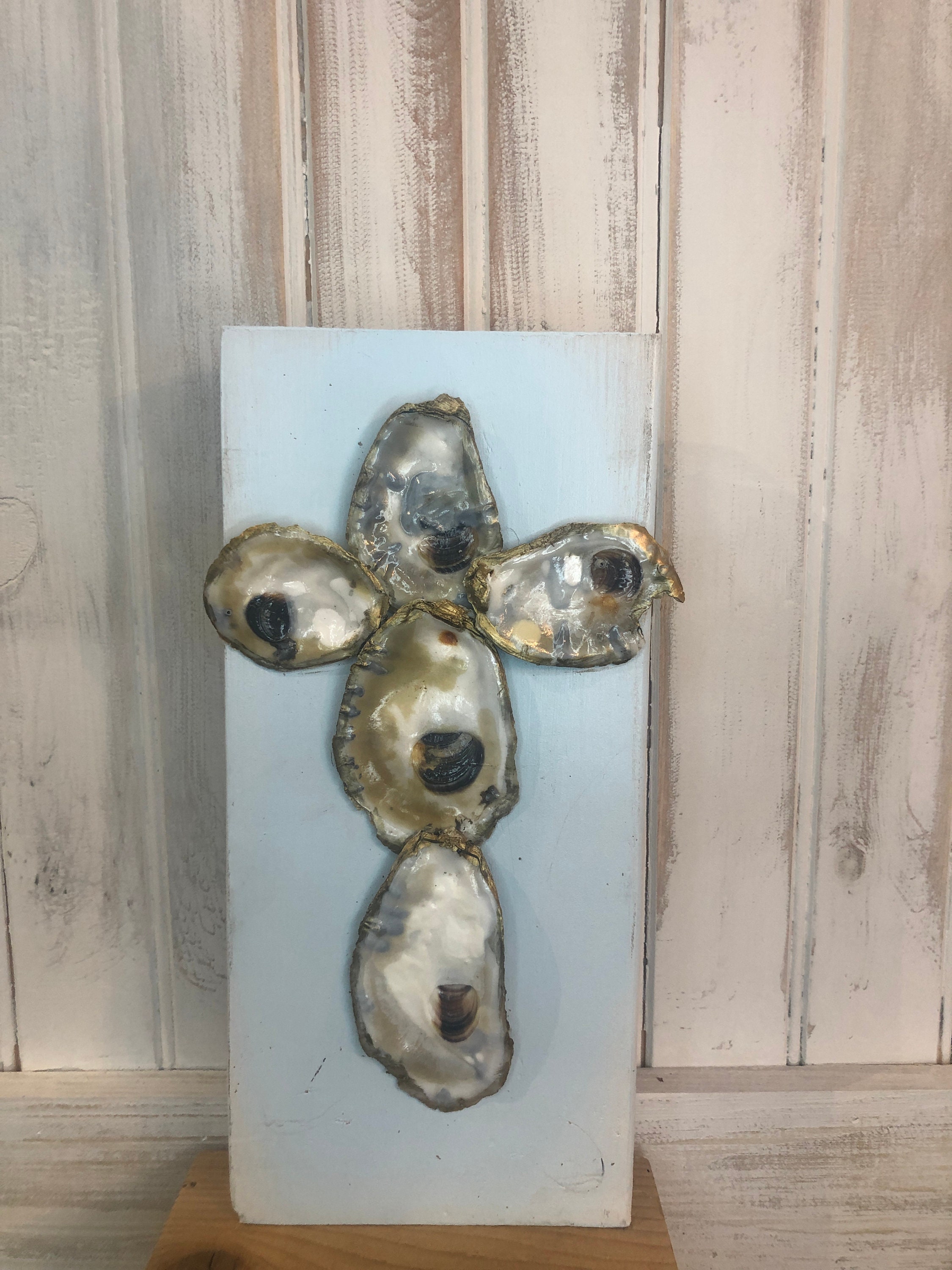 Oyster Cross Wall Decor Etsy