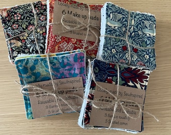 Toallitas faciales desmaquillantes reutilizables.