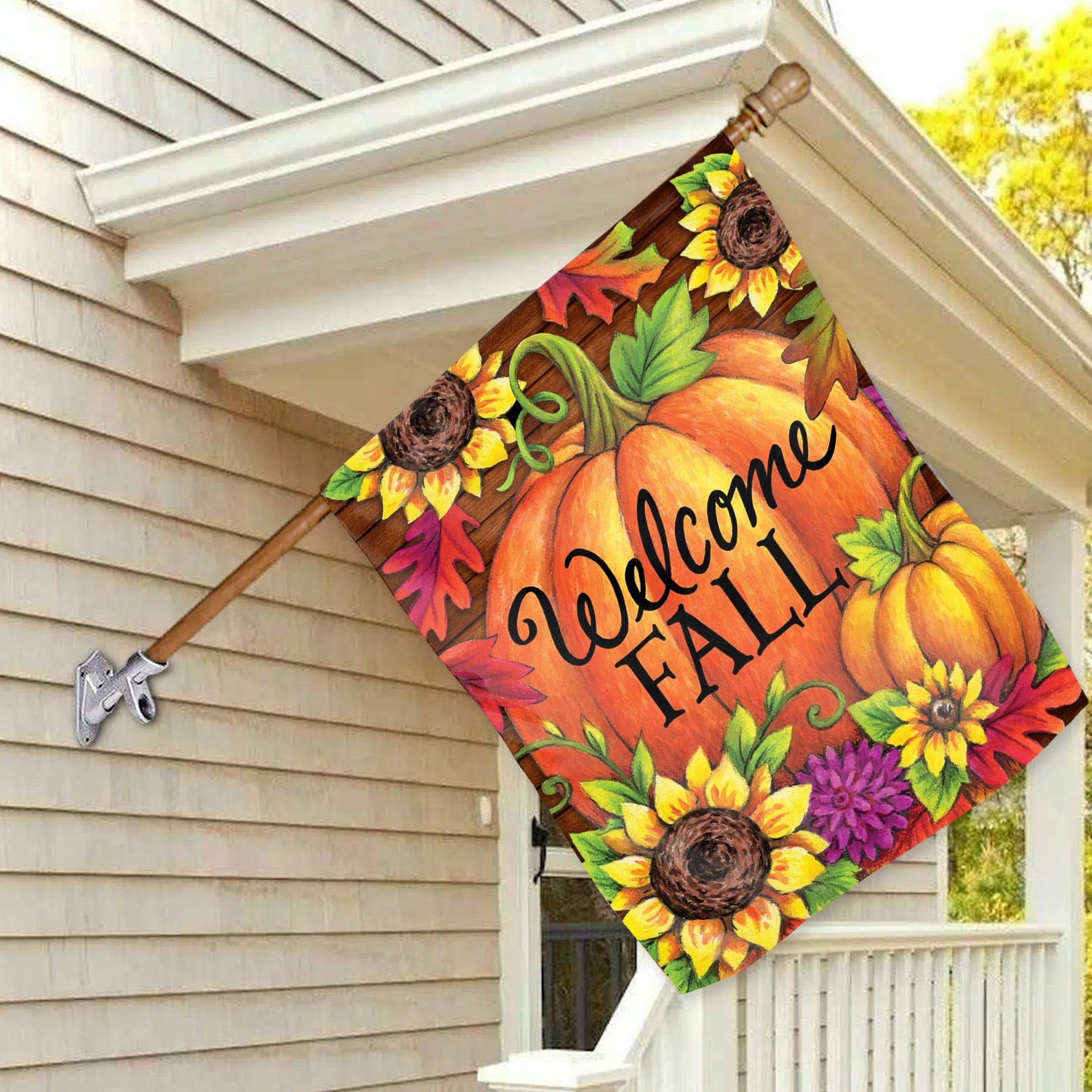 Happy Fall Y'all Garden Flag Fall Garden Flag Seasonal Etsy