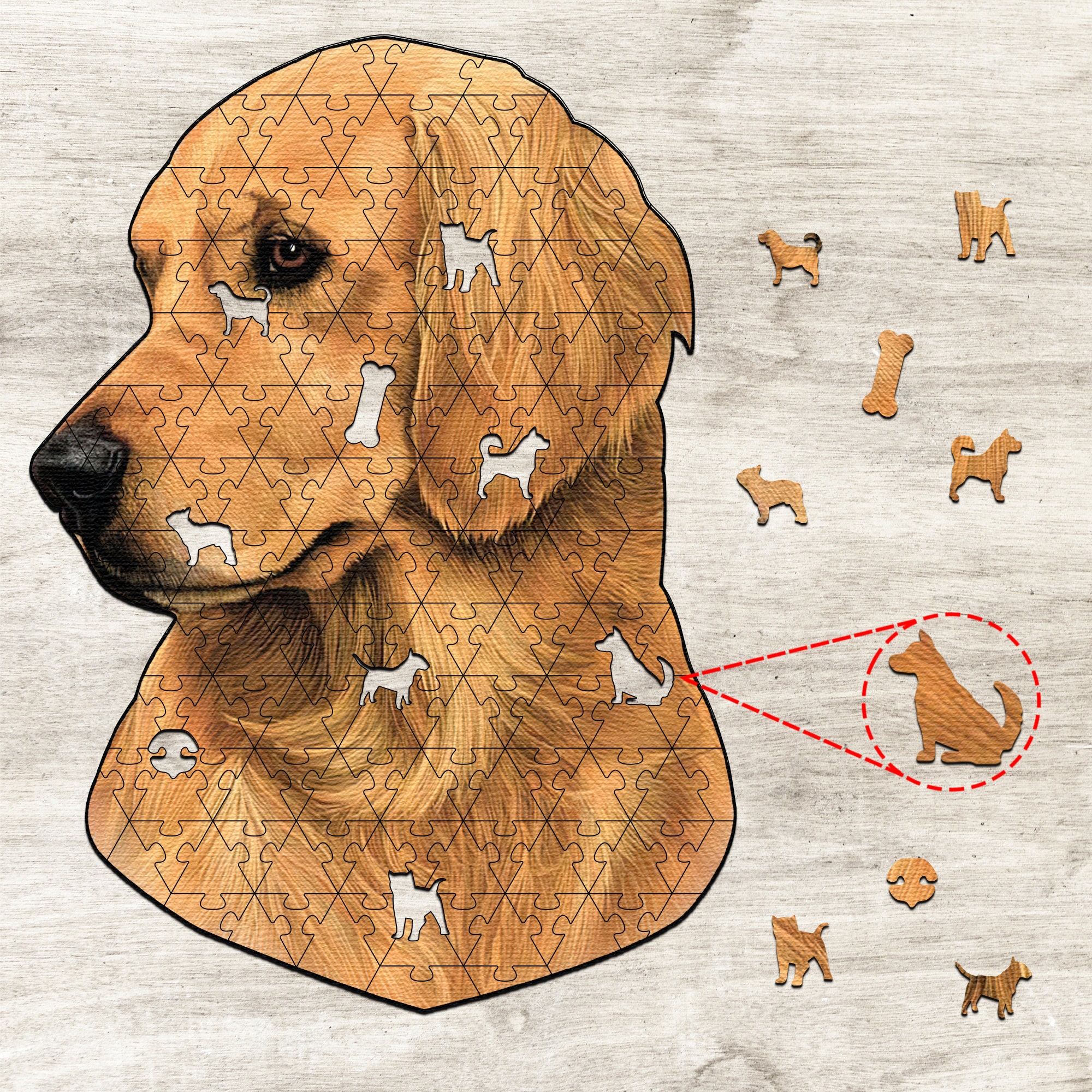 Home Dog Wooden Puzzles/Laser Cut Wooden Jigsaw Puzzles/3D Etsy