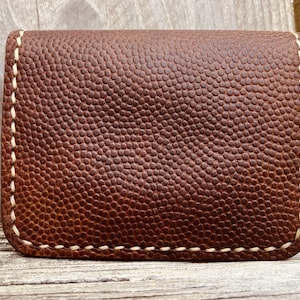 Billetera de cuero vintage Wilson oficial de la NFL Horween, tarjetero y billetera plegable - Pete Rozelle Commissioner - Billetera minimalista
