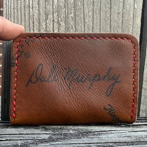 Cartera/tarjetero vintage Dale Murphy - Rawlings Autograph Model RBG36 con forma de guante de béisbol