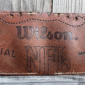 Vintage Wilson Official NFL Horween Leather Football Wallet / Card Holder - Minimalist