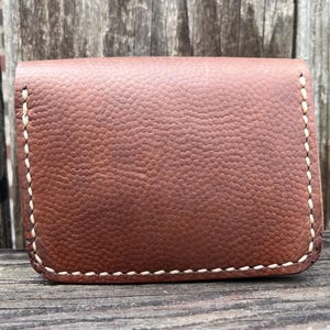 Cartera/tarjetero/billetera plegable vintage Wilson oficial de la NFL Horween de cuero - Billetera minimalista