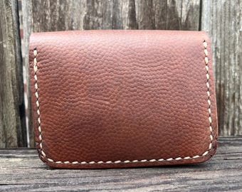Vintage Wilson Official NFL Horween Leather Football Wallet / Card Holder / Bi-Fold - Minimalist Wallet