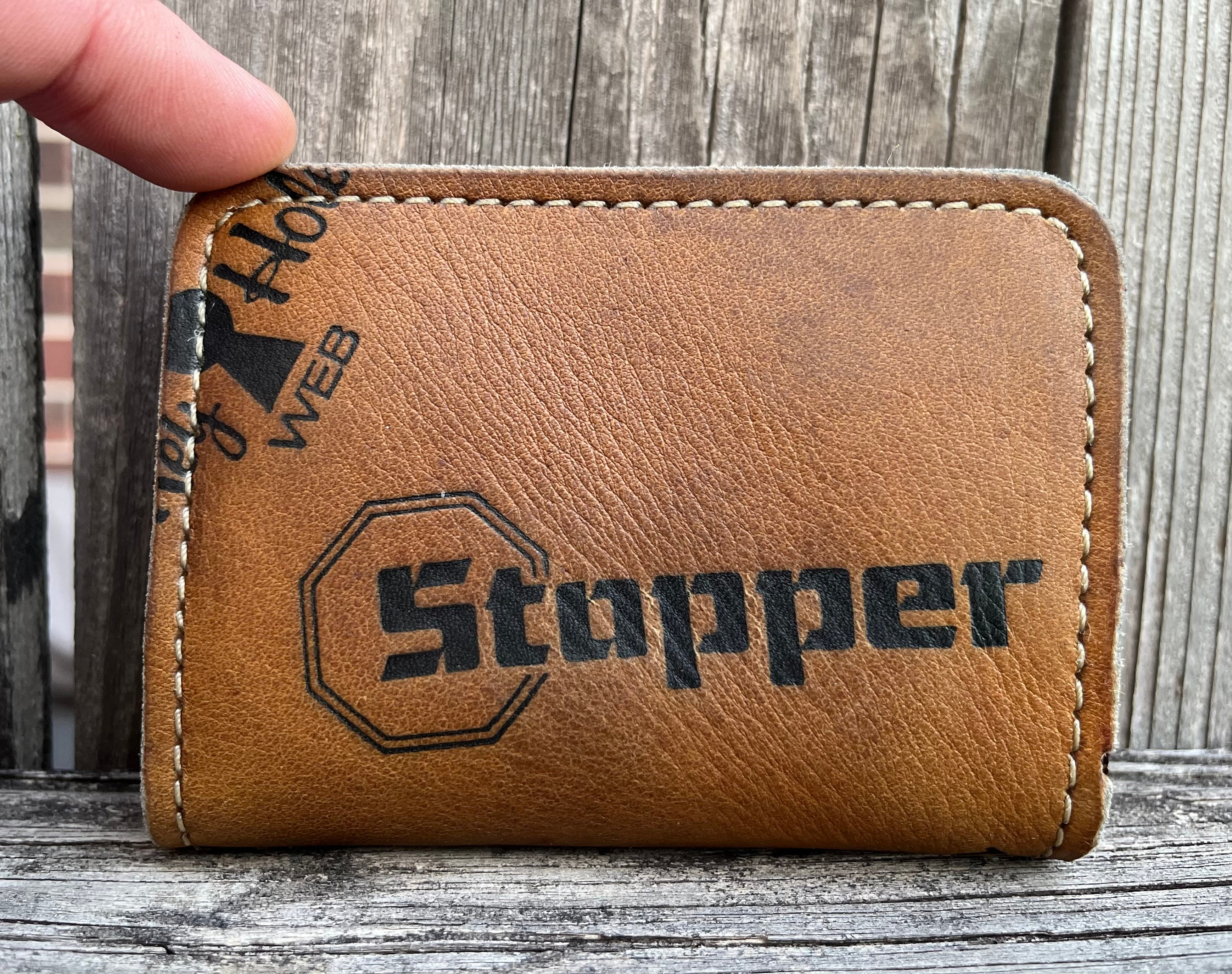 Vintage Louisville Slugger Stopper Model HBG80 Baseball Glove Wallet - Removeable Brass Money Clip - Front Pocket Wallet - Minimalist Wallet