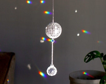 Mini Disco Ball Rainbow Maker Hanger /  Disco Ball Hanger / Prism Maker