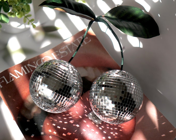 Disco Cherry Decor / Suncatcher Decor / Mirror Ball  / Cherry Center Piece