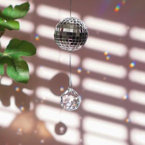 Mini Disco Ball Rainbow Maker: Prism Suncatcher Hanger
