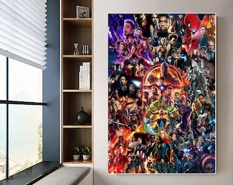 Avengers Assemble poster canvas movie poster unframe