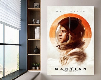 The Martian poster canvas movie poster unframe
