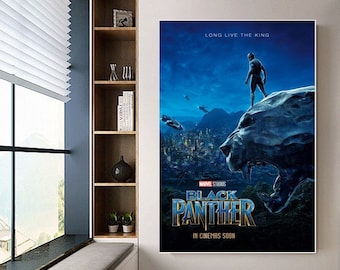 Black Panther Marve poster canvas movie poster unframe