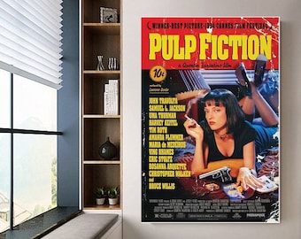 PULP FICTION Movie Poster | Framed Film Print | Retro Vintage Wall