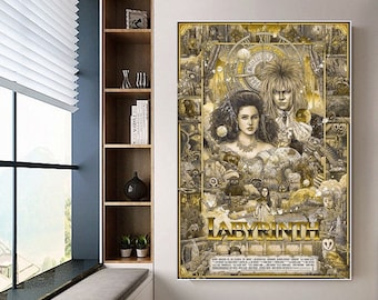 Labyrinth  poster canvas movie poster unframe