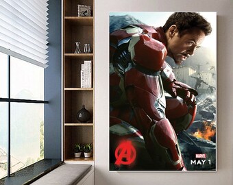 Avengers leeftijd van ultron iron man poster canvas film poster unframe