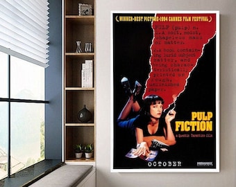 PULP FICTION Movie Poster | Framed Film Print | Retro Vintage Wall