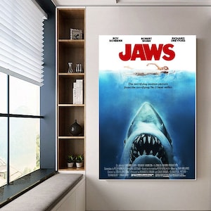 JAWS poster canvas movie poster unframe