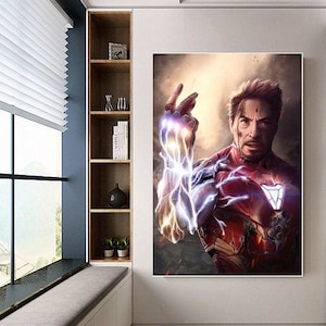 Avengers End Game Iron Man poster canvas movie poster unframe