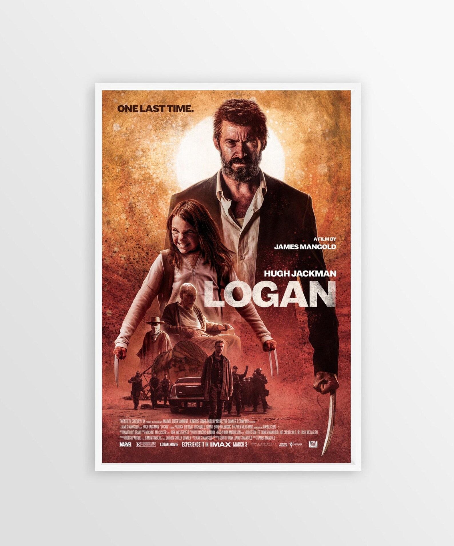 Logan Poster Canvas Movie Poster Unframe Etsy