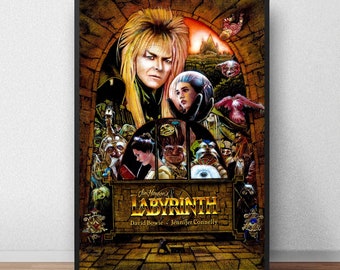 Labyrinth Poster, Movie Poster, Film Poster, Wall Decoration, Canvas Poster, Unframe