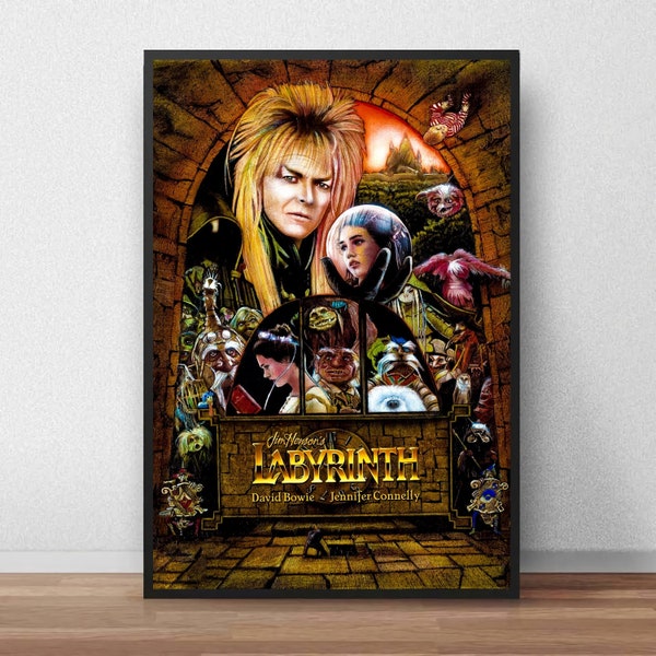 Labyrinth Poster, Movie Poster, Film Poster, Wall Decoration, Canvas Poster, Unframe