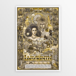 Labyrinth poster canvas movie poster unframe image 3