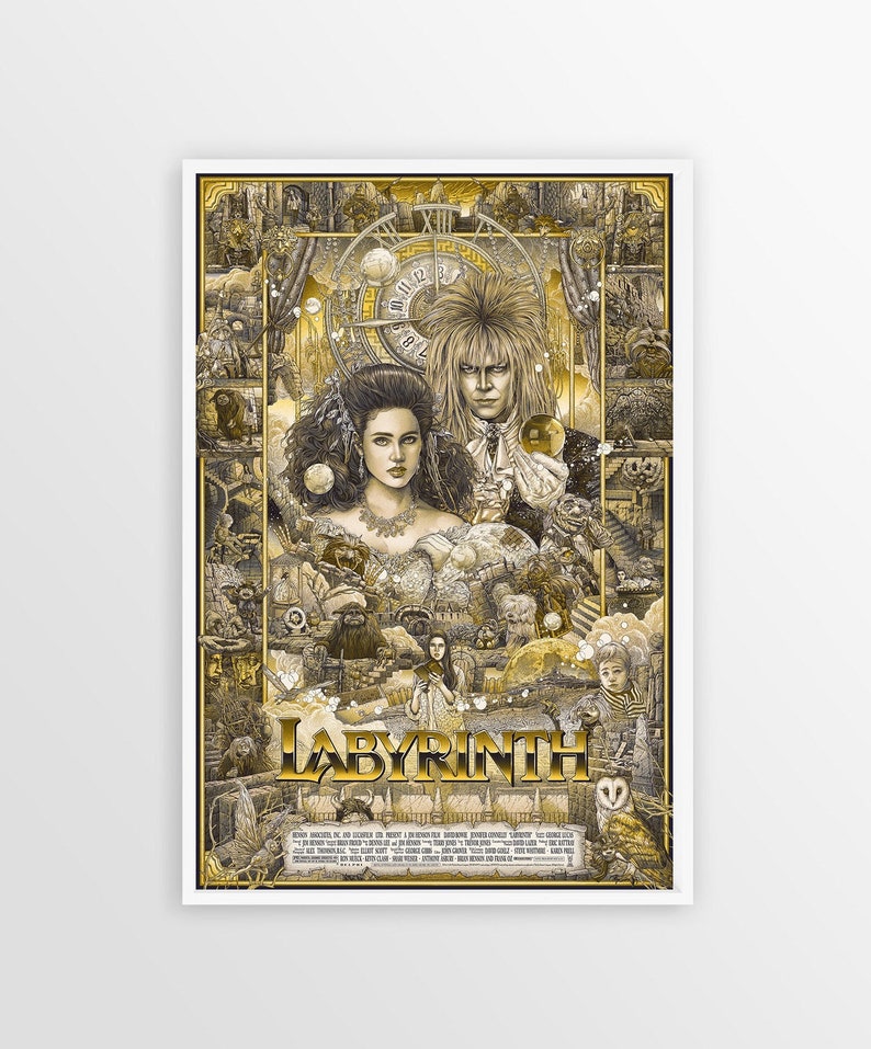 Labyrinth poster canvas movie poster unframe image 3