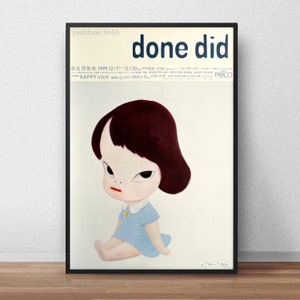 Póster de Nara Yoshitomo - done did, póster artístico, decoración de pared, póster en lienzo, sin marco