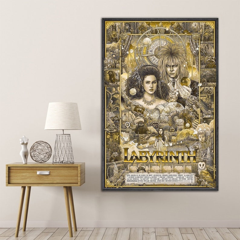 Labyrinth poster canvas movie poster unframe image 2