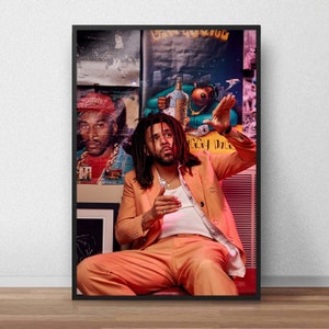 J Cole Poster, Musikposter, Sängerposter, Wanddekoration, Leinwandposter, ungerahmt