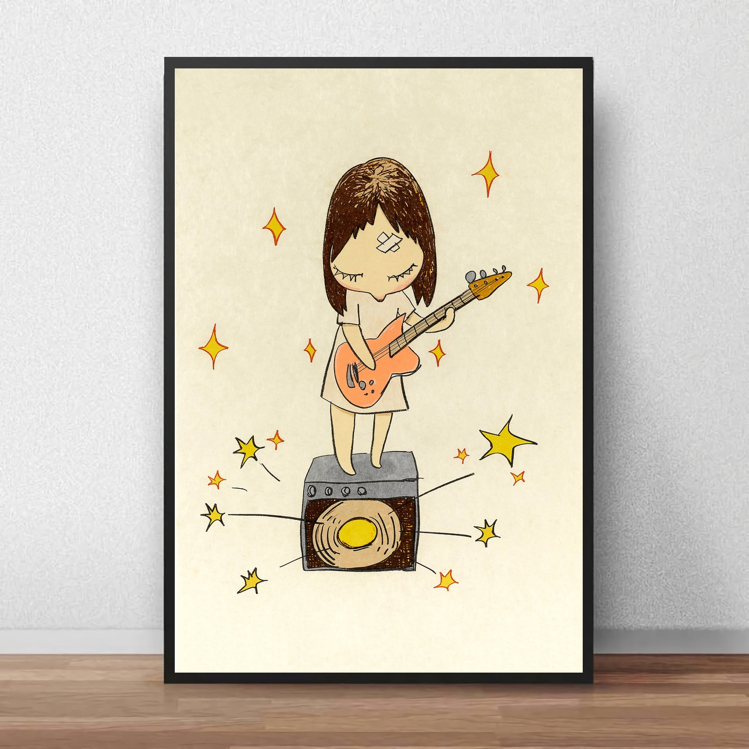 奈良美智 guitar girl ポスター