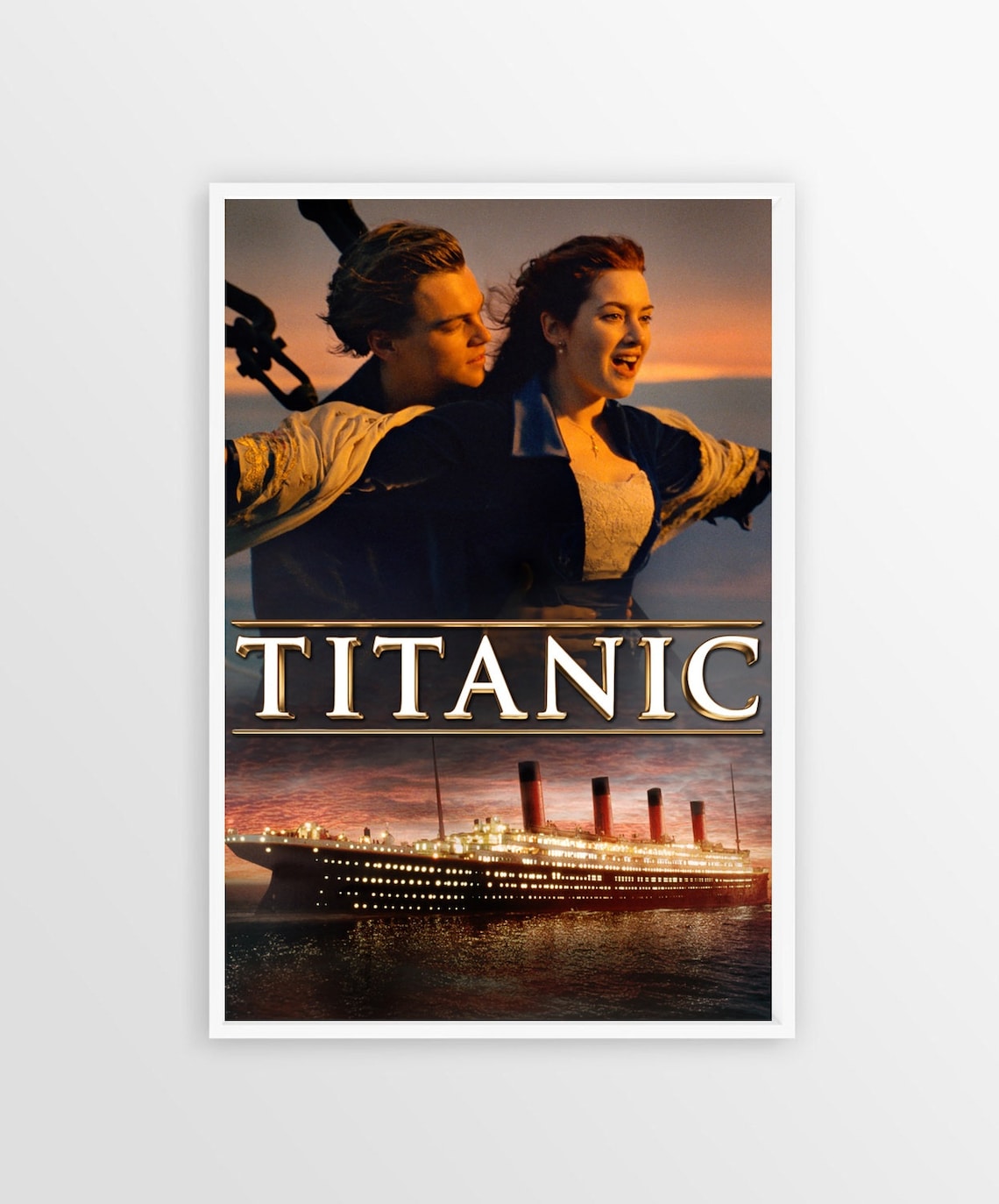 Titanic Poster Canvas Movie Poster Unframe Etsy