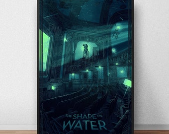 The Shape of Water Poster, Movie Poster, Film Poster, Wall Decoration, Canvas Poster, Unframe