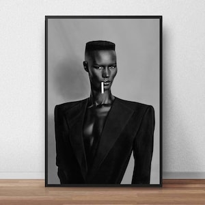 Grace Jones Poster, Kunst Poster, Wanddekoration, Leinwand Poster, Ungerahmt