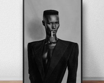 Grace Jones Poster, Art Poster, Wall Decoration, Canvas Poster, Unframe
