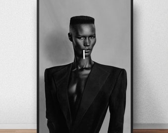 Poster di Grace Jones, poster artistico, decorazione murale, poster su tela, senza cornice