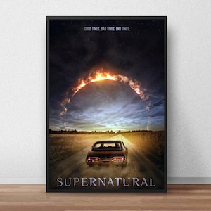 Supernatural Poster, Filmposter, Filmposter, TV-Serienposter, Wanddekoration, Leinwandposter, Ungerahmt