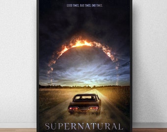 Supernatural Poster, Movie Poster, Film Poster, TV Series Poster, Wall  Decoration, Canvas Poster, Unframe - Main Image