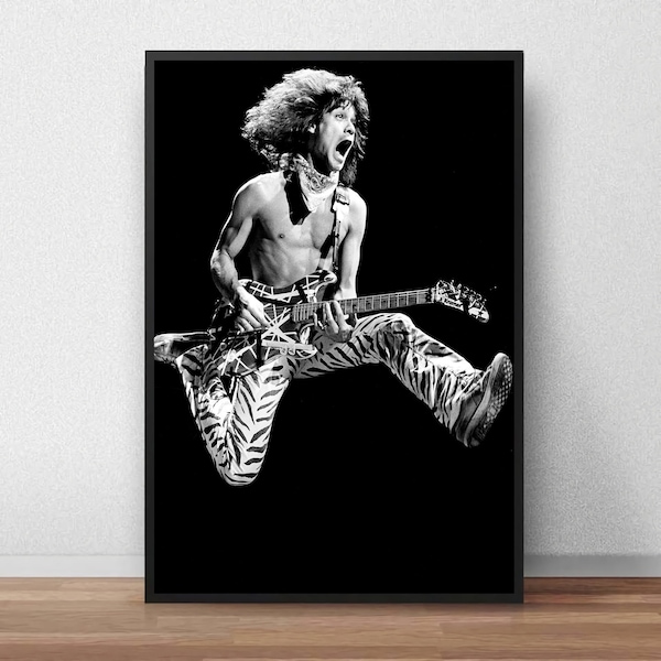 Eddie Van Halen Poster, Music Poster, Wall Decoration, Canvas Poster, Unframe