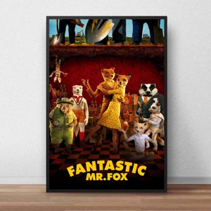 Fantastic Mr. Fox Poster, Movie Poster, Film Poster, Wall Decoration, Canvas Poster, Unframe