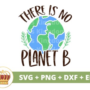 Er is GEEN planeet B SVG | Dag van de aarde, recycling, veganistisch, natuur moeder aarde PNG inspirerende motiverende shirt Cricut gesneden bestand silhouet