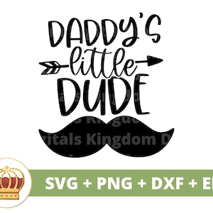 Daddys Little Dude SVG | New Mom Gift Nursery Decor Baby Shower Baby boy Gender Reveal svg, bottle designs Shirt Cricut Cut File Silhouette