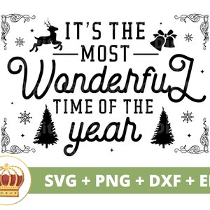 Mooiste tijd van het jaar SVG | Kerstbord SVG sneeuw Xmas Decor Boerderij Kerstman Winter Jolly Vintage geschenken Cricut Cut-bestand png