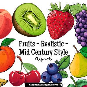 Ensemble de cliparts d'illustrations de fruits PNG | Pastèque ananas Fruits tropicaux épicerie collations Summer Party téléchargement numérique Invitation Clip Art
