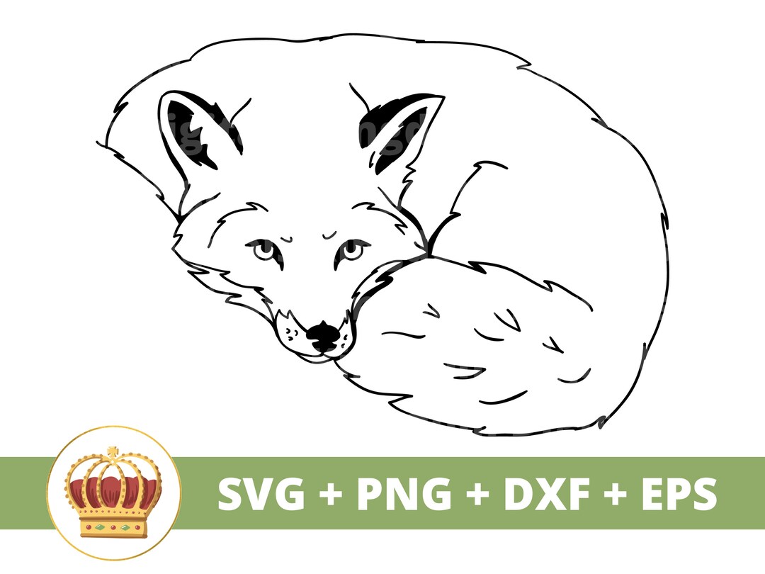 Sleeping Fox SVG PNG | Cute Fox Baby Head Face Floral Woodland Clipart ...
